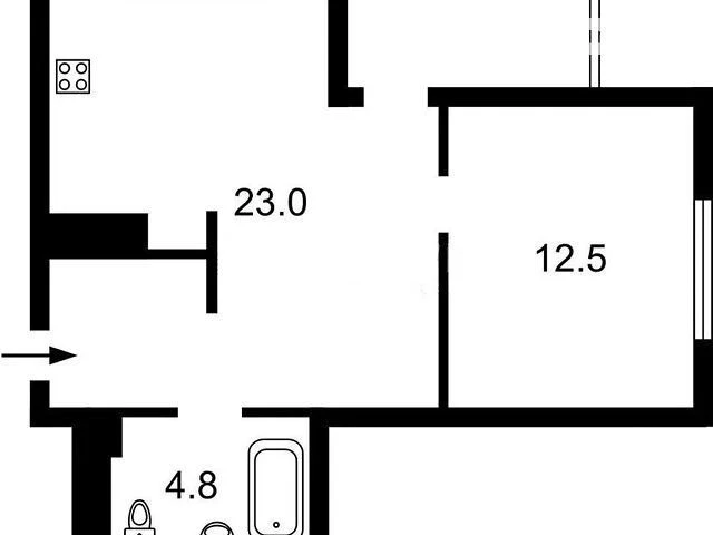 Продаж 1к квартири 43 кв. м на вул. Воскресенська 18Б • ID 3