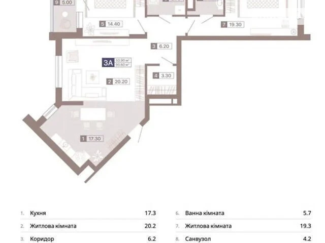 Sale of 3-room apartment 96 sq. m on Polovetska Street 4 • ID 345746