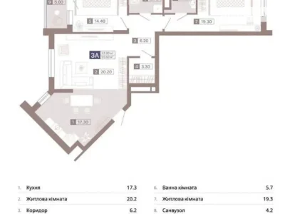 Sale of 3-room apartment 96 sq. m on Polovetska Street 4 • ID 345746