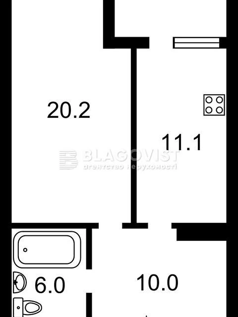 Продаж 1к квартири 51 кв. м на вул. Драгоманова 2 • ID 34837