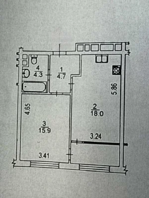 Продаж 1-кімнатної квартири 47.4 м², Європейська пл., Союза,