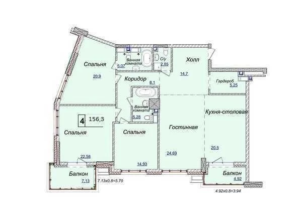 Продаж 4-кімнатної квартири 156.3 м², Андрія Кизила вул., Ве