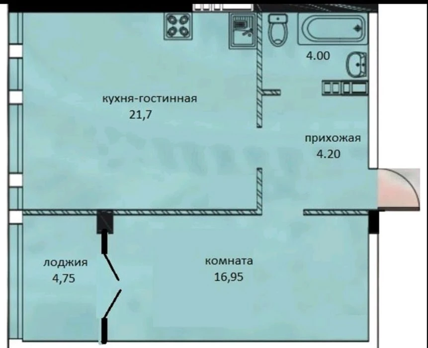 ЖК ВИА РОМА Продам 1 ком есть ГЕНЕРАТОР 52 кв м