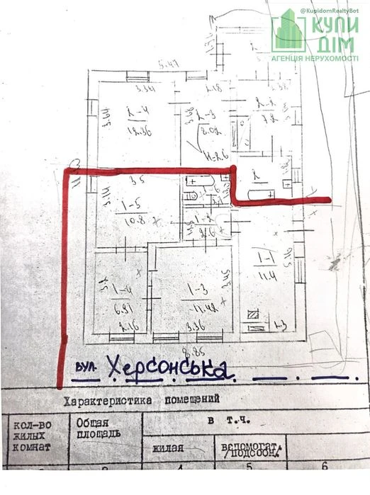 Продаж 1/2 частину будинку по вул. Херсонській