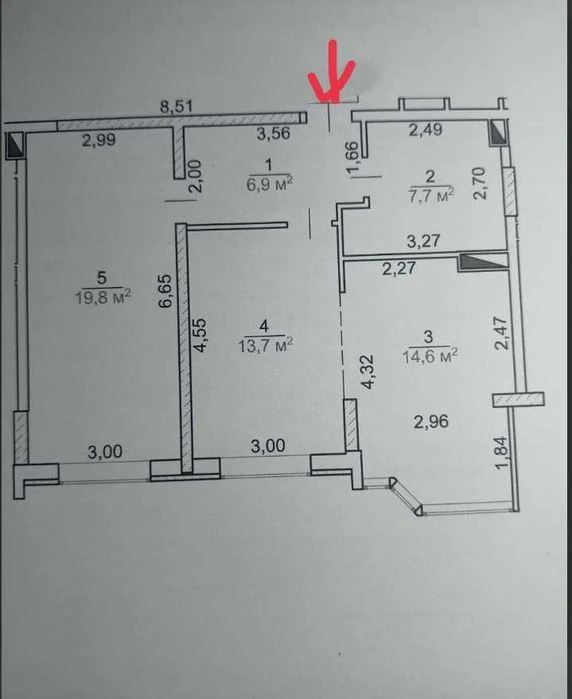 Продам 2 кімнатну квартиру в центрі біля скверу "Юність", Го