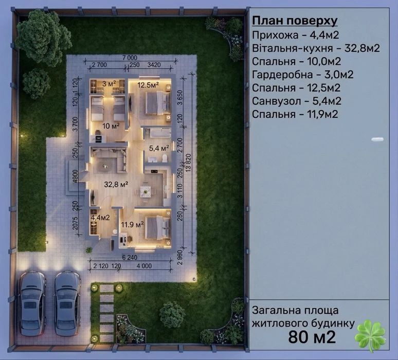 Будинок з парканом неподалік міста