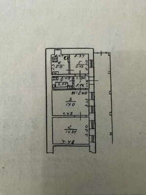 Продам 3-к квартиру з АГВ, 2/3 пов, в центрі на вул. Тираспі