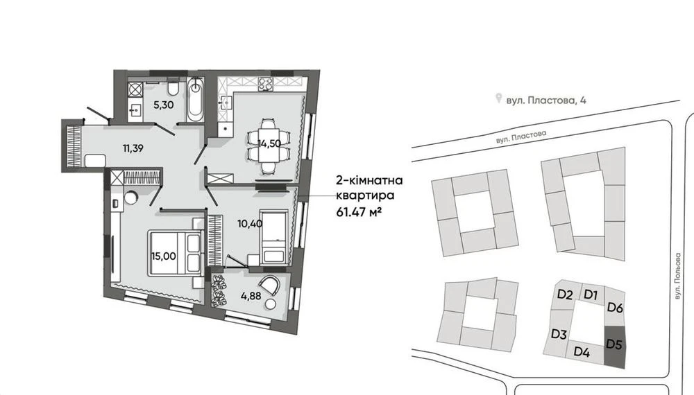 Продаж просторої 2-кім. квартири в ЖК Orlan Residents