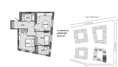 Продаж просторої 2-кім. квартири в ЖК Orlan Residents