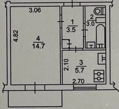 1-room apartment, Malyshka Andriya St. 27.