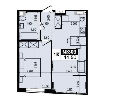 Продаж 1-кімнатної квартири в ЖК Парус CITY