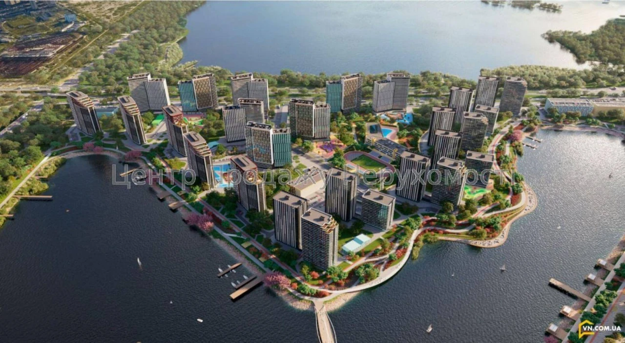 Продаж 1-кімн. кв, 44. 12 м², 4/26 эт, ЖК H2O, Київ – відмін