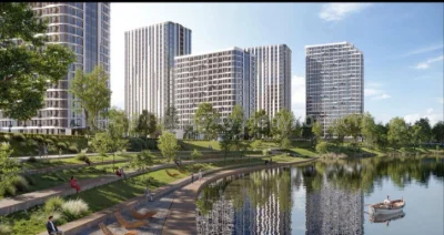 Продаж 1-кімн. кв, 44. 12 м², 4/26 эт, ЖК H2O, Київ – відмін