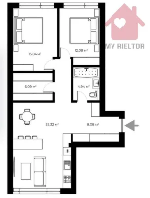 Продаж двокімнатної квартири ЖК Grand Hills