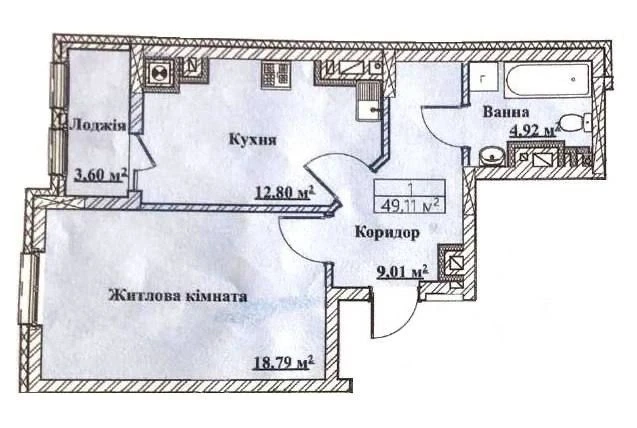 Продаж 1-но кімнатної новобудови на Руській