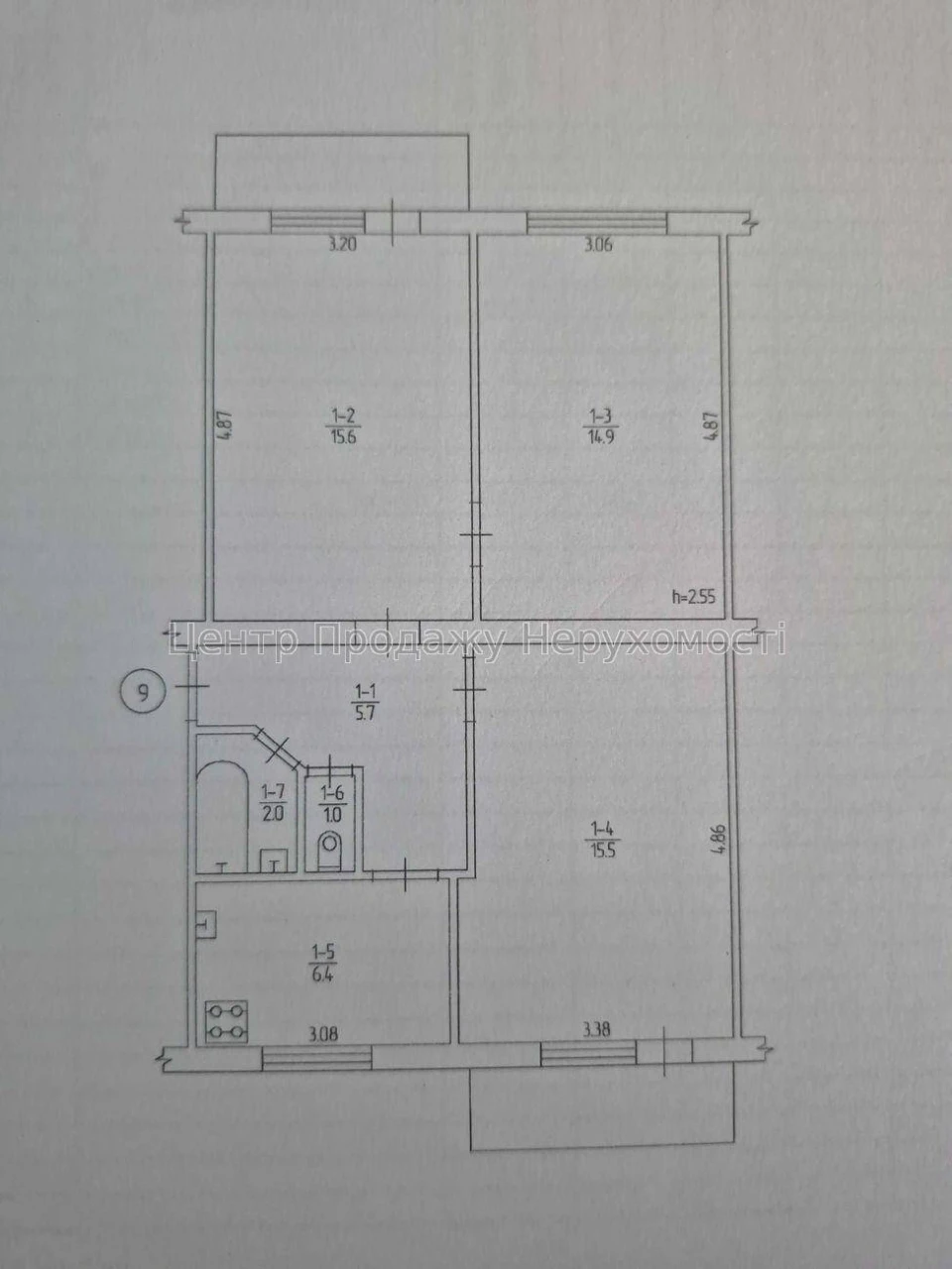 Продаж 3-кімн. квартири 65, 9 м², 3/5 эт, Київ – відмінний в