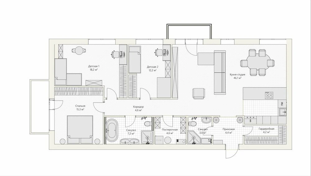 Продаж 4х кімнатної квартри, Loft, клубний будинок, центр, н