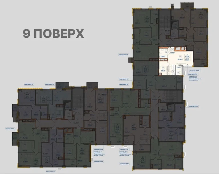 Двоповерхові апартаменти 328,31м2 + тераса в ЖК "Клубний буд