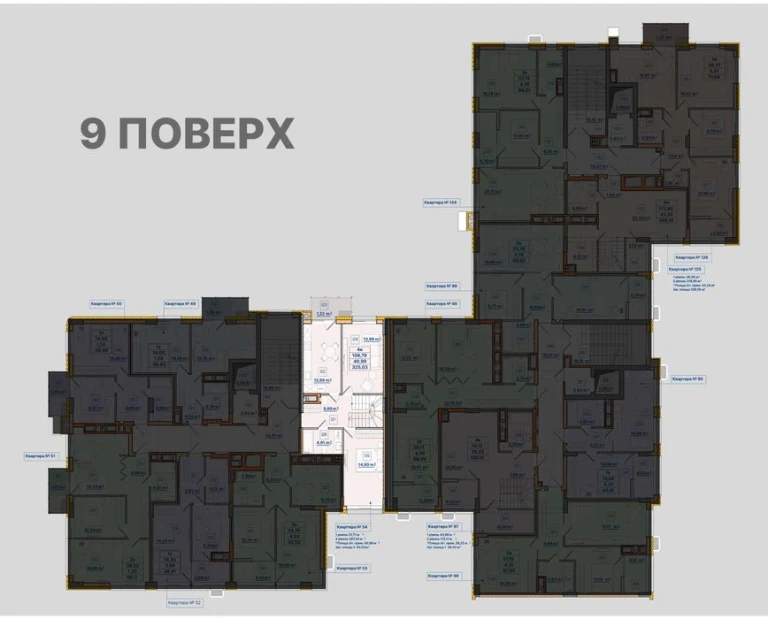 Двоповерхові апартаменти 293,46м2 + тераса в ЖК "Клубний буд