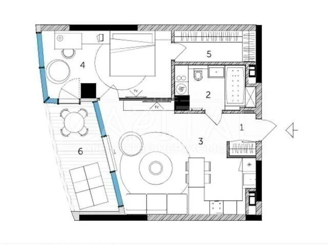 Sale of 2-room apartment 62 sq. m on 12 Ioanna Pavla II st. • ID