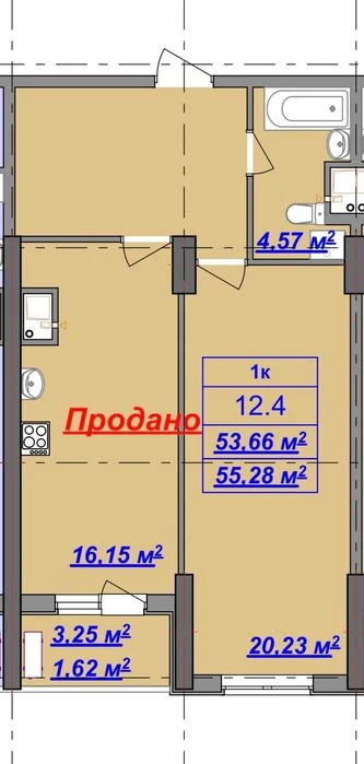 Квартира с видом на море на Б. Фонтане в сданном доме в расс.