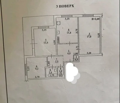 3-кімнатна квартира з газом на Таірово- вул. Корольова Вауче