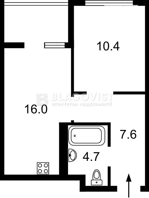 Продаж 1к квартири 42 кв. м на вул. Тираспольська 54 • ID 34