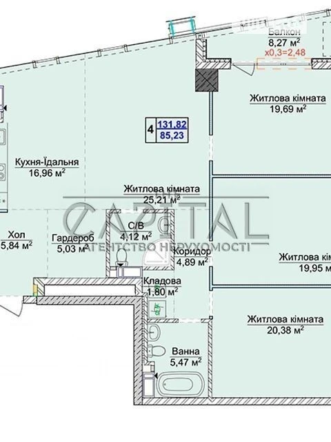 Продаж 4к квартири 132 кв. м на вул. Андрія Верхогляда 5 • I
