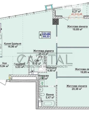 Продаж 4к квартири 132 кв. м на вул. Андрія Верхогляда 5 • I