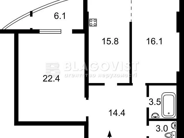 Продаж 2к квартири 81.2 кв. м на просп. Берестейський 131А •