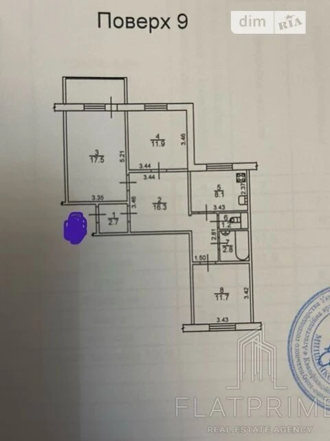 Продаж 3к квартири 76.7 кв. м на вул. Княжий Затон 16А • ID
