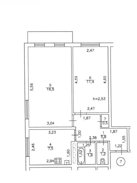 Sale of 2-room apartment 47 sq. m. on Gennady Afanasyeva St. 24/2