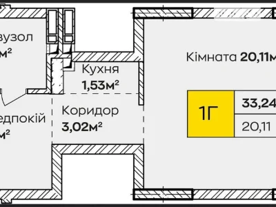 Sale of 1-room apartment 33.3 sq. m. on Ivana Kocherhy St. 17A, apt.