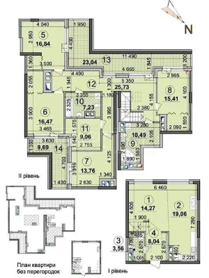 Продаж 5к квартири 180 кв. м на вул. Дніпровська наб. 16 • I