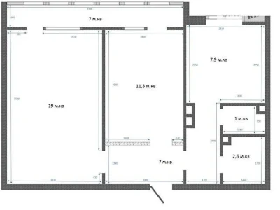 Sale of 2-room apartment 55.8 sq. m. on Ostafiya Dashkevycha 4 st. •