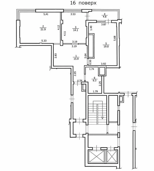 2-кімнатна квартира 82 м²  ЖК Strim Towers  Очеретяна