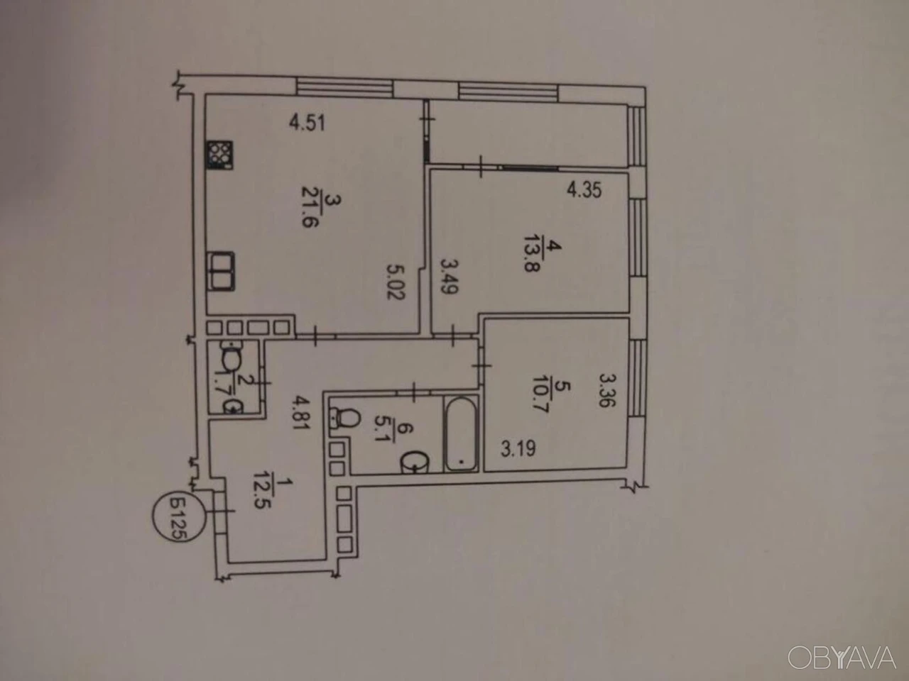2-room apartment, 72 sq.m