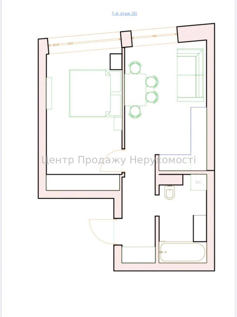 Продаж 1-кімнатної квартири в ЖК "Славутич", Київ