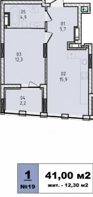 Продаж 1 кім. квартири в ЖК Новасіті / 5 пов.