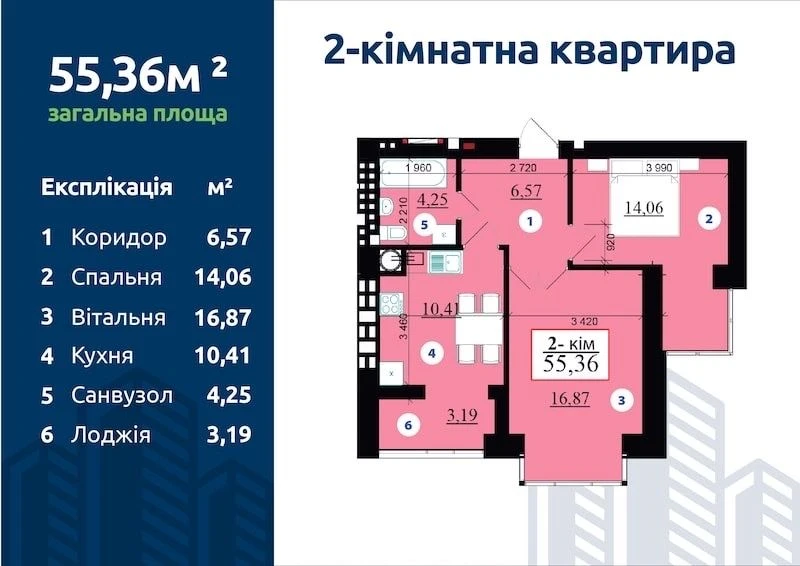 Пропощиція зданої 2к квартири в ЖК Липки біля місього озера