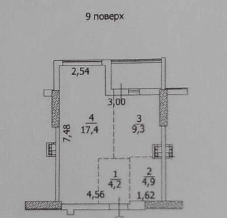 АГВ! Вигідно під оренду!  40кв.м.  поверх 9/10, вул. Балківс