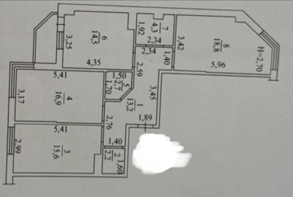 Продам 3х комн. на 3 этаже в ЖК Реал парк, черновые работы в