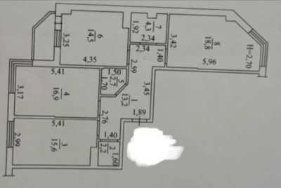 Продам 3х комн. на 3 этаже в ЖК Реал парк, черновые работы в