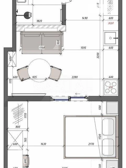 Sale of 1-room apartment 39 sq. m on Nyzhniy Val st. 27-29 • ID 34