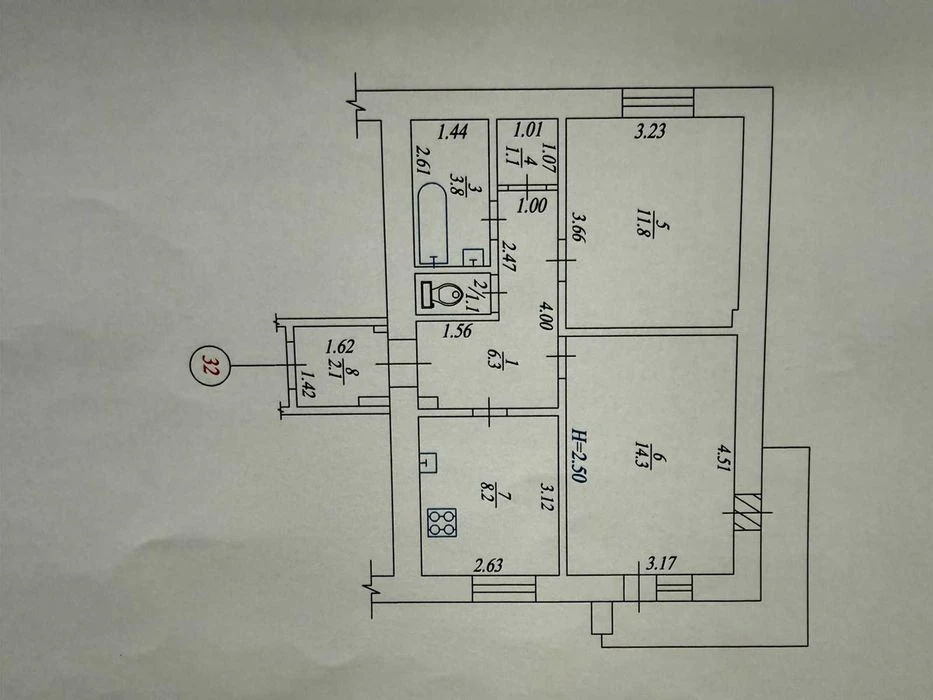 Продаж ! 2х кімнатна   квартира . Цегляний будинок  р. Основ