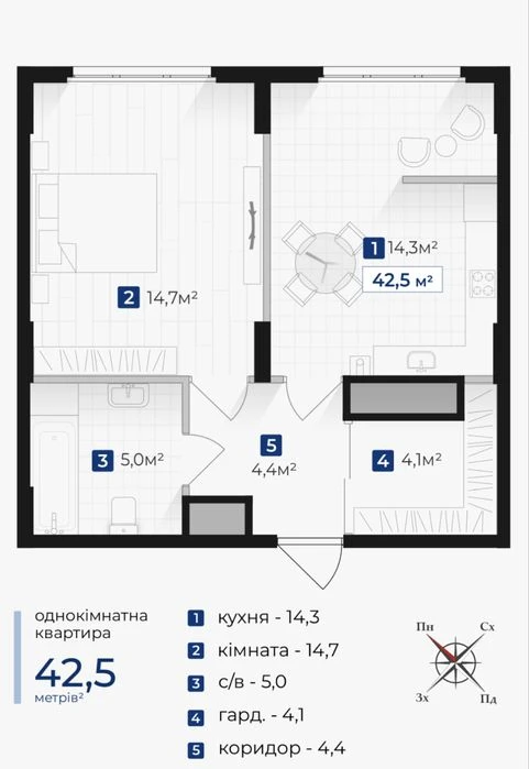 1 к в Новобудові біля озера