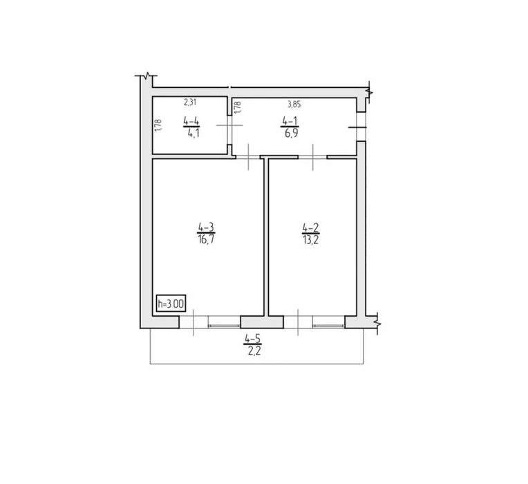 Ексклюзивна Вишукана квартира 43,1 м² у клубному будинку | З