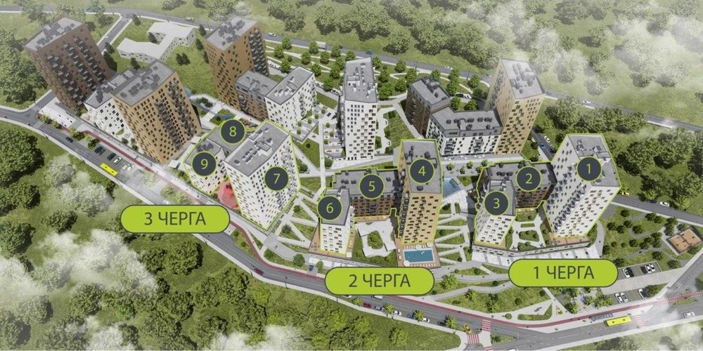 Продаж 1-кім квартири в новобудові ЖК Viking Hills по вулиці