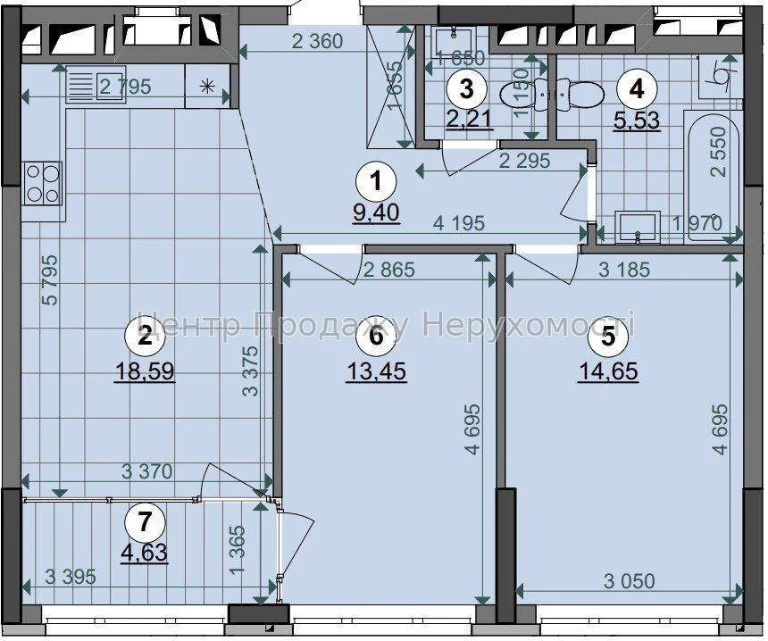 Продаж 2-кімн. квартири, 9/26 пов, 68 м², ЖК Dibrova Park, К