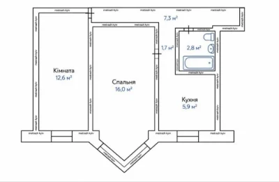 ‼️держпрограми‼️ Продаж 2к квартири у центрі м. Київ на прос